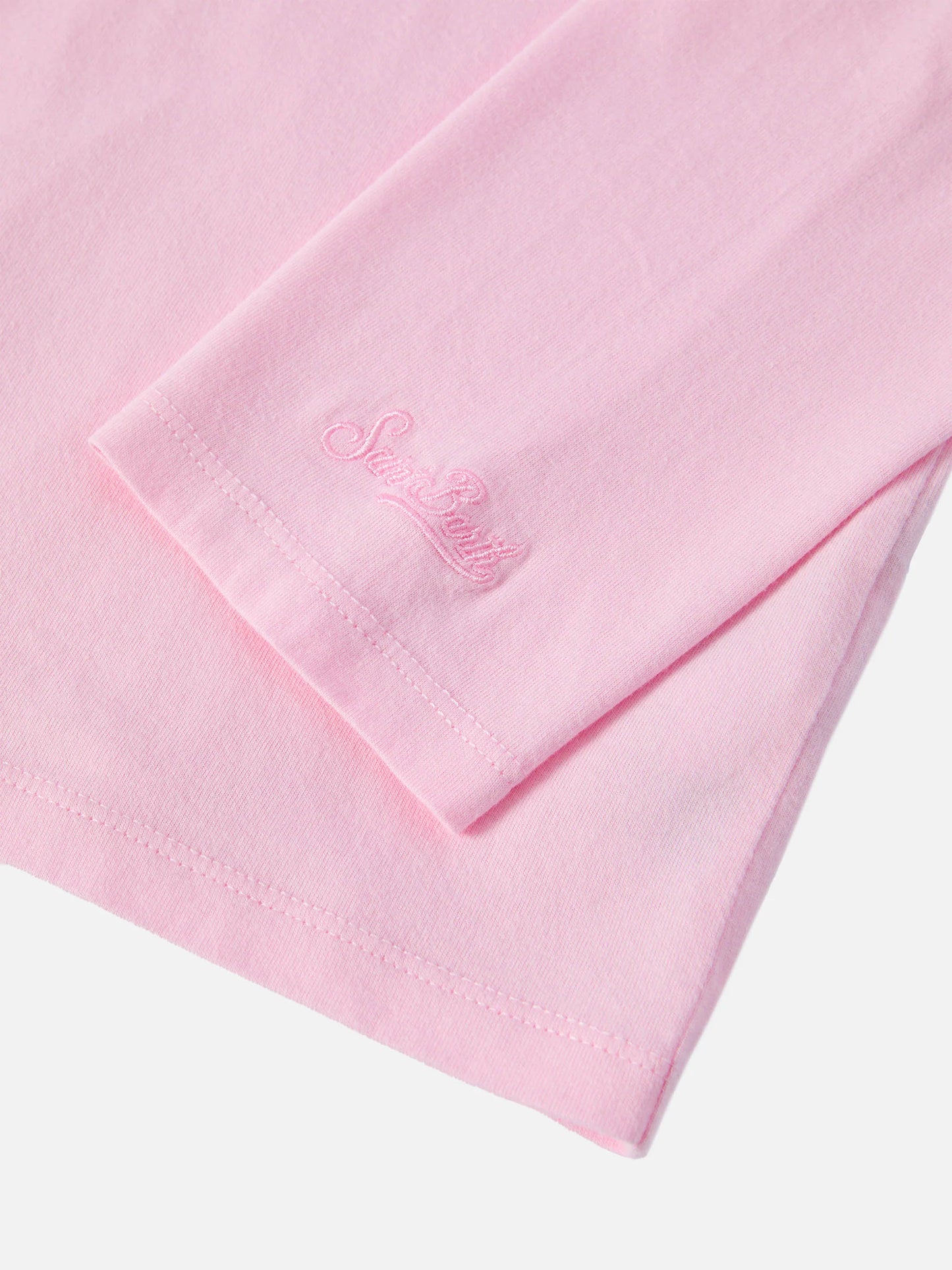 Penny long-sleeve cotton T-shirt in pink with Snoopy print and rhinestone appliqué | PEANUTS SPECIAL EDITION