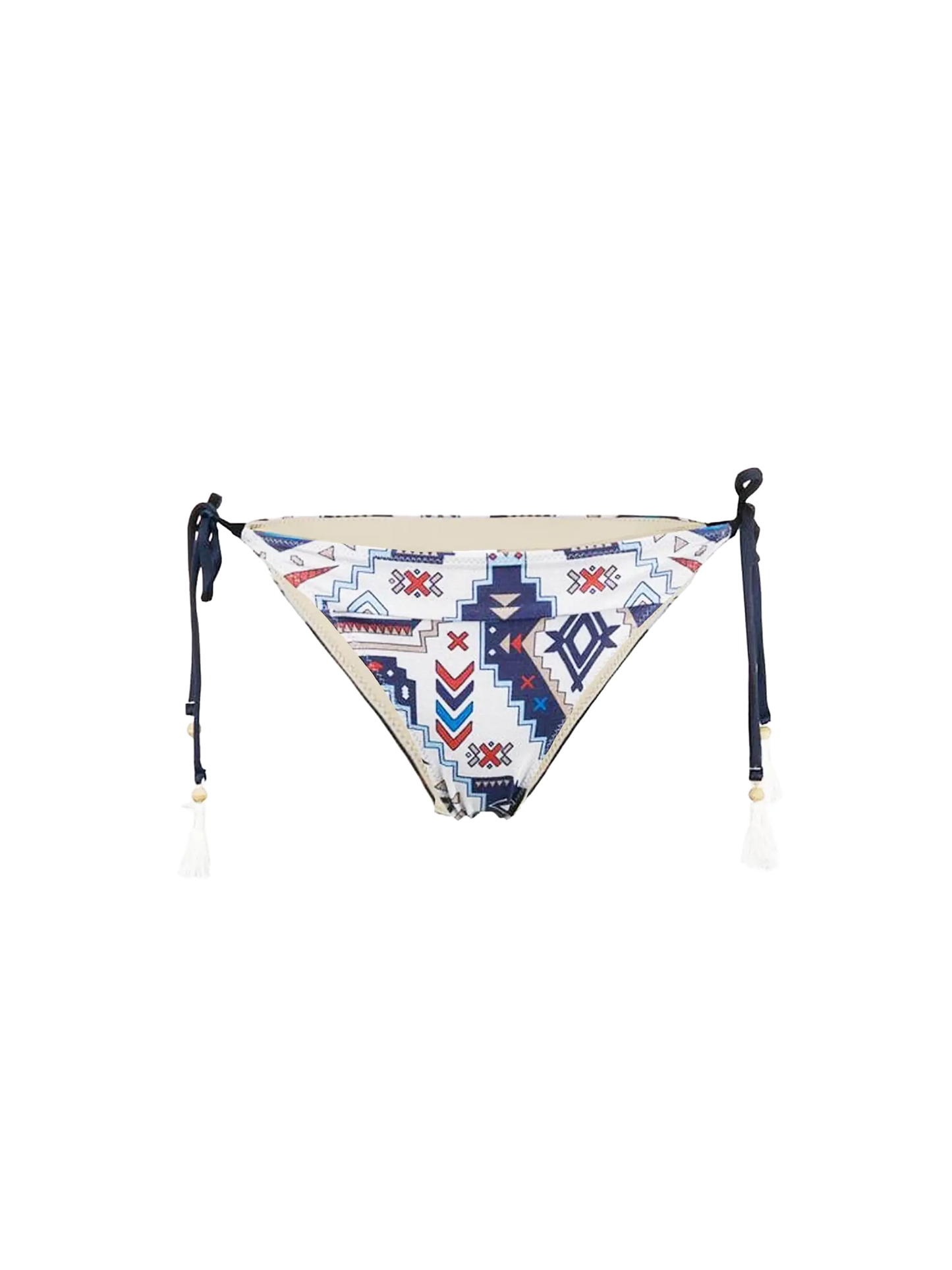 Woman swim briefs with glitter aztec print