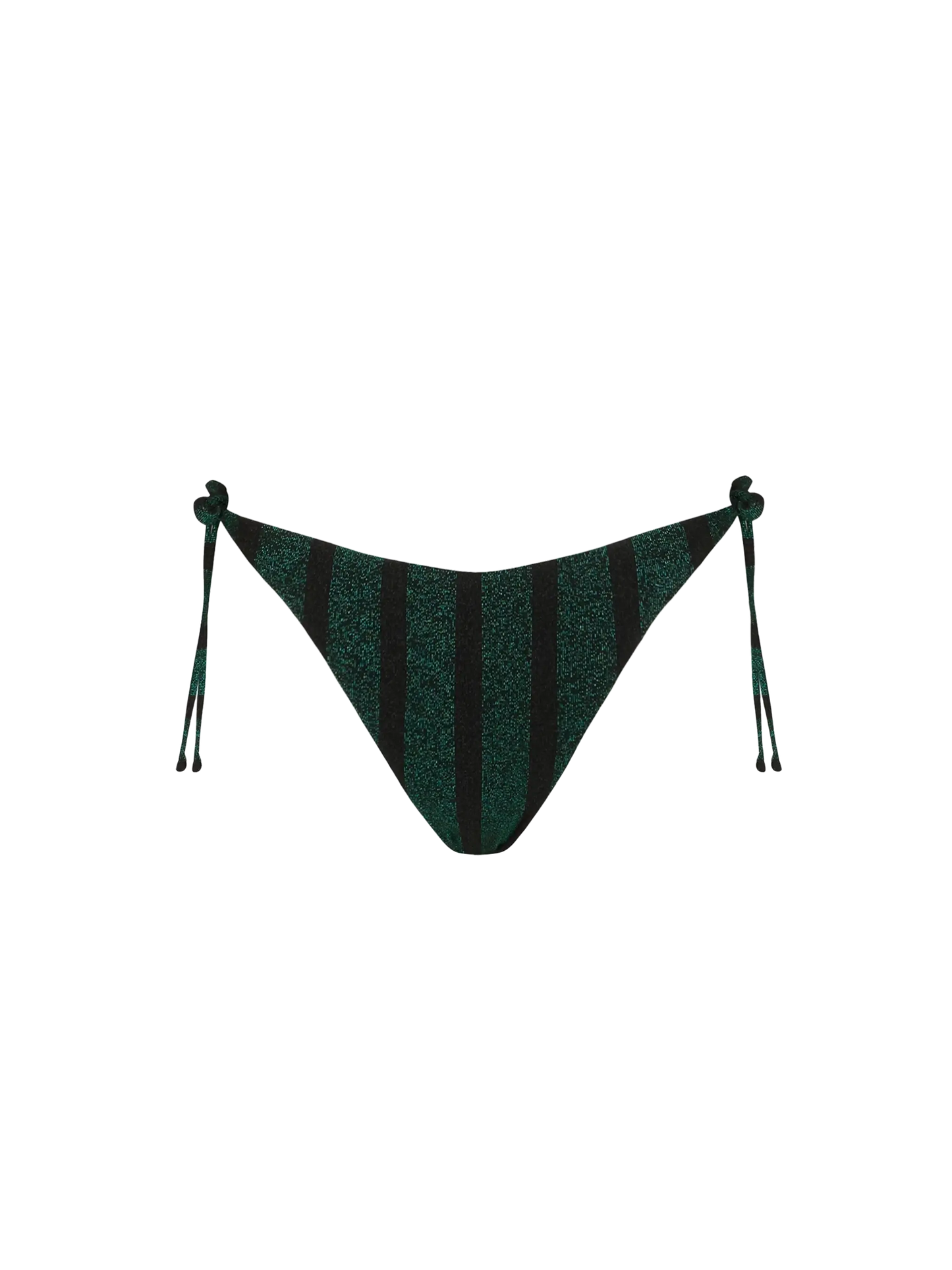 Woman swim briefs with lurex striped print