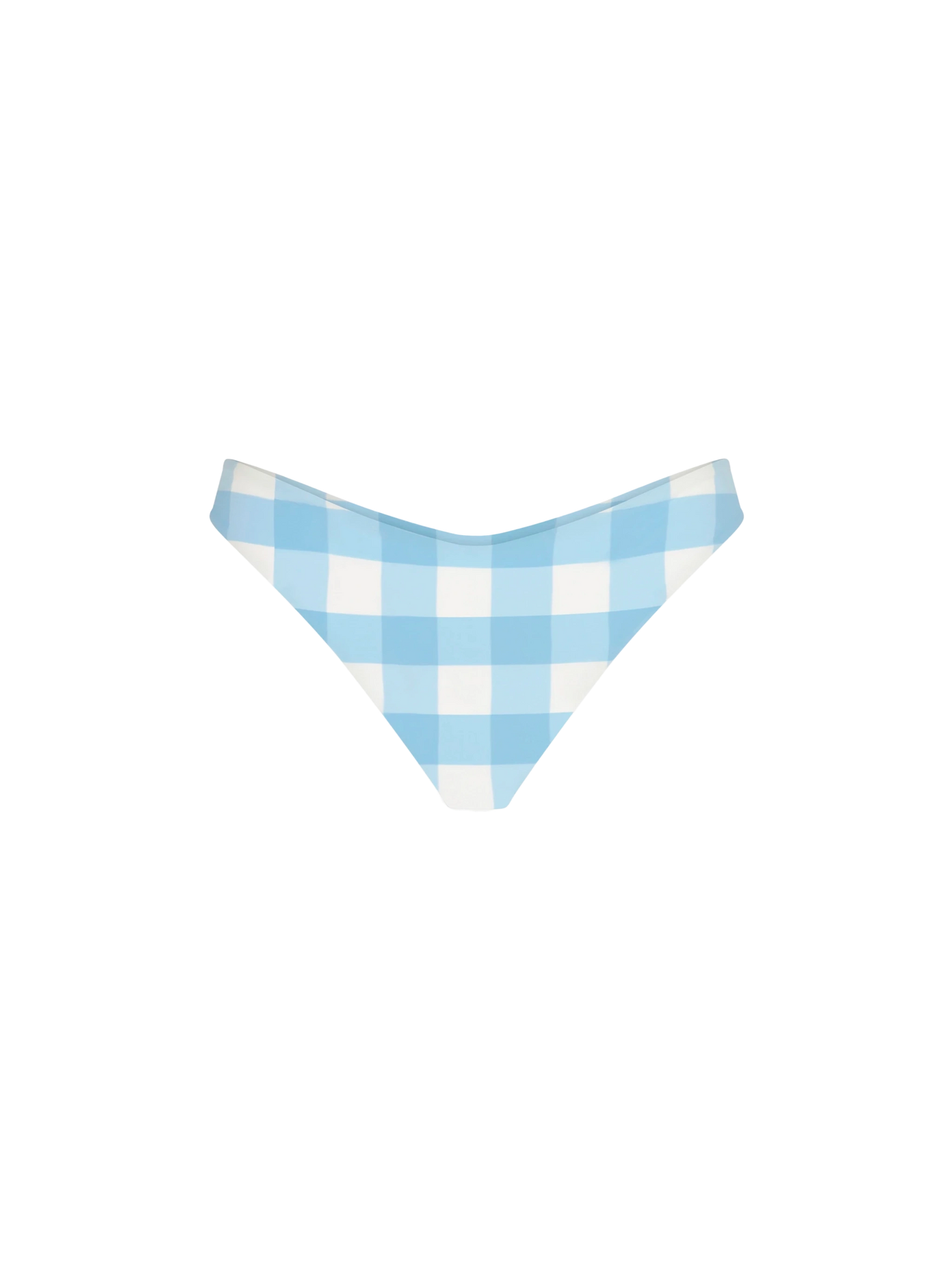 Woman cheeky swim briefs with gingham print