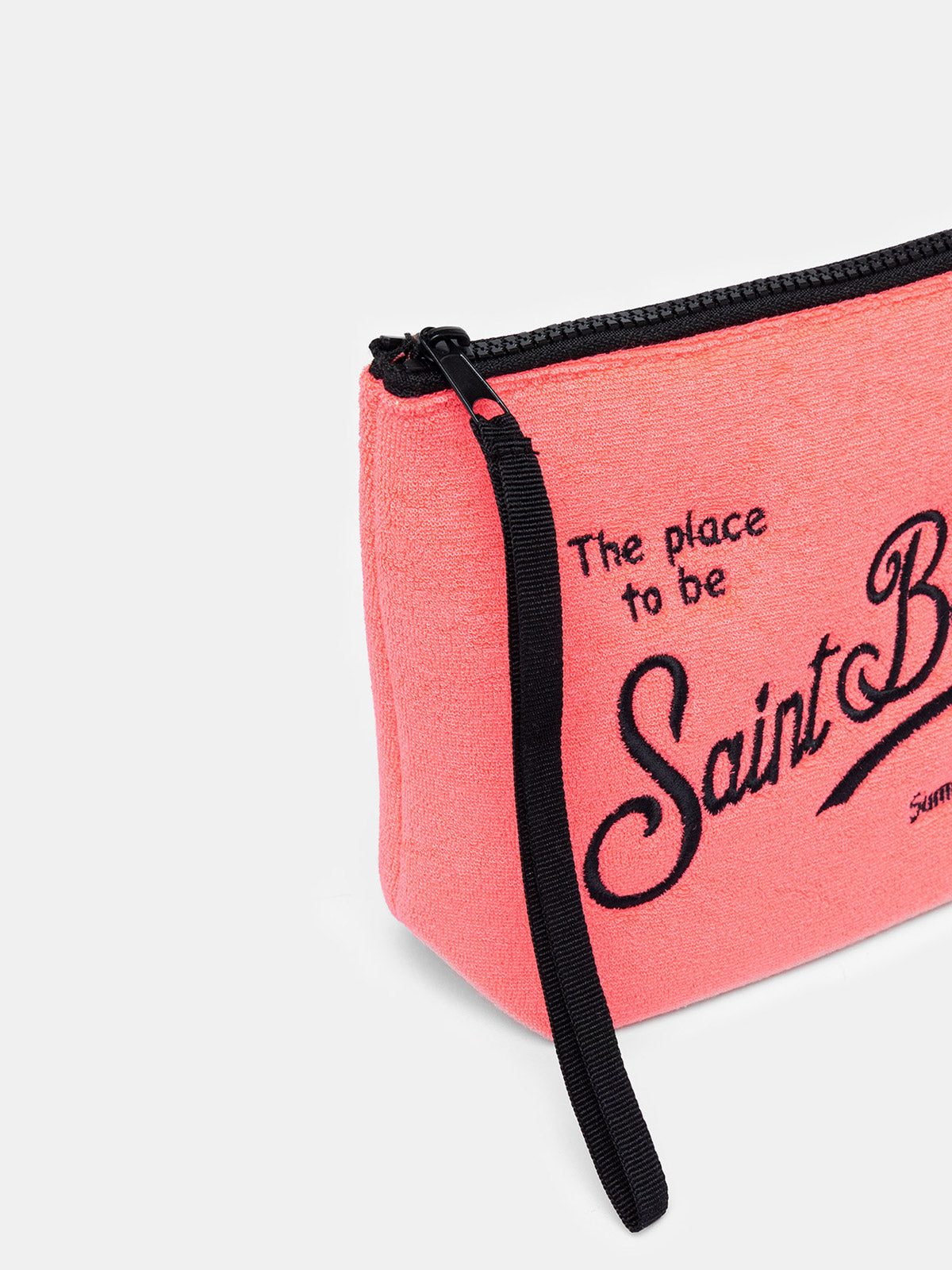 Pochette Aline in spugna rosa fluo