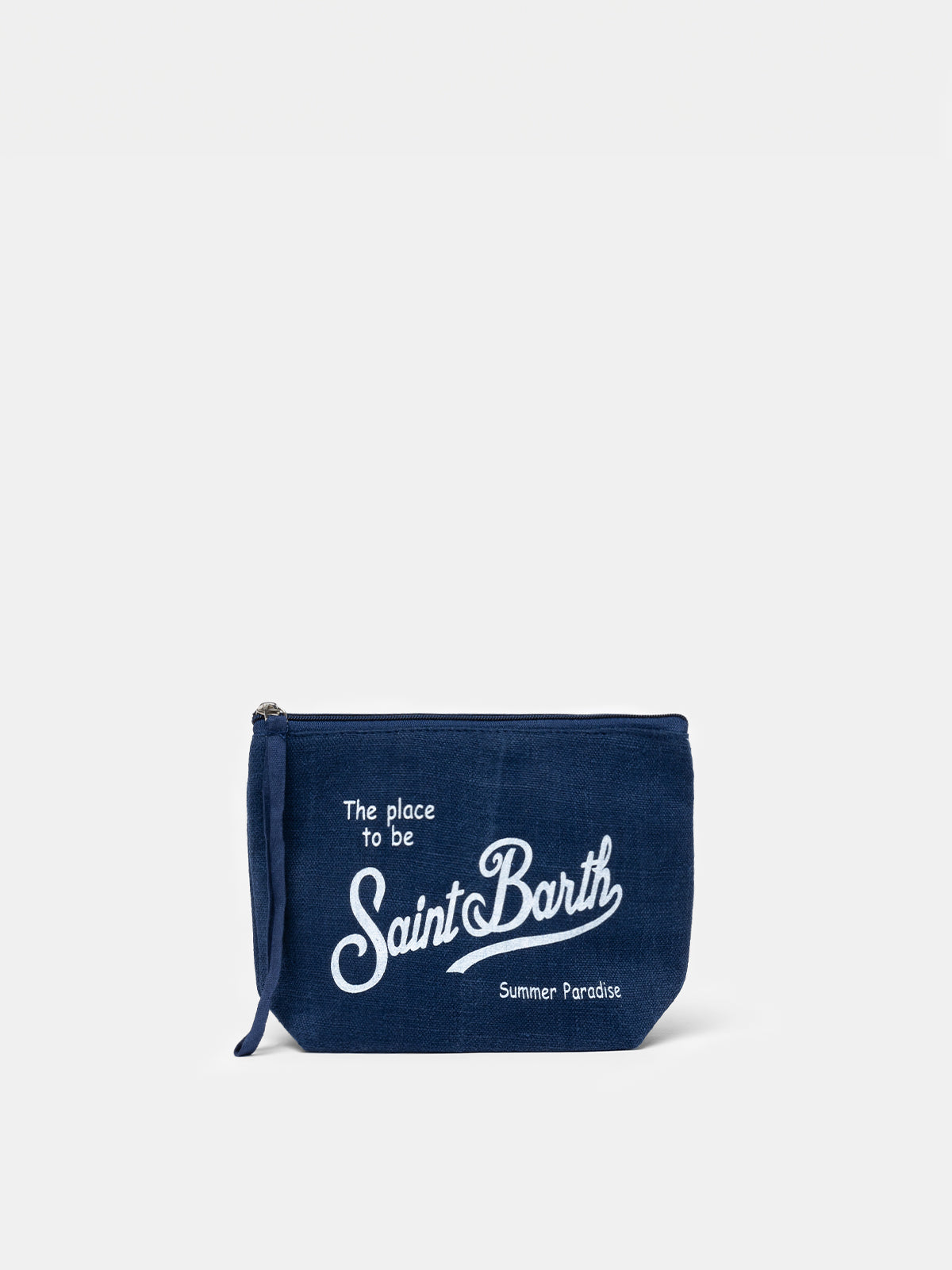 Pochette Aline in lino blu