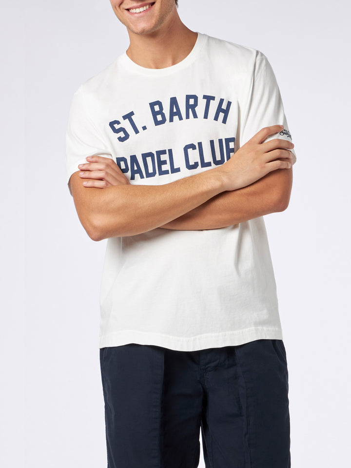 Man heavy cotton t-shirt with St. Barth Padel club - MC2 Saint Barth