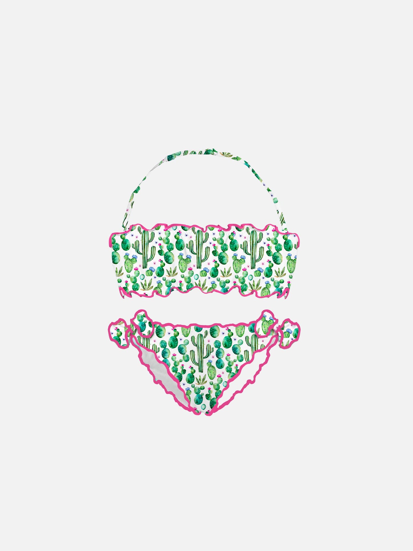 Girl bandeau bikini with cactus print - MC2 Saint Barth