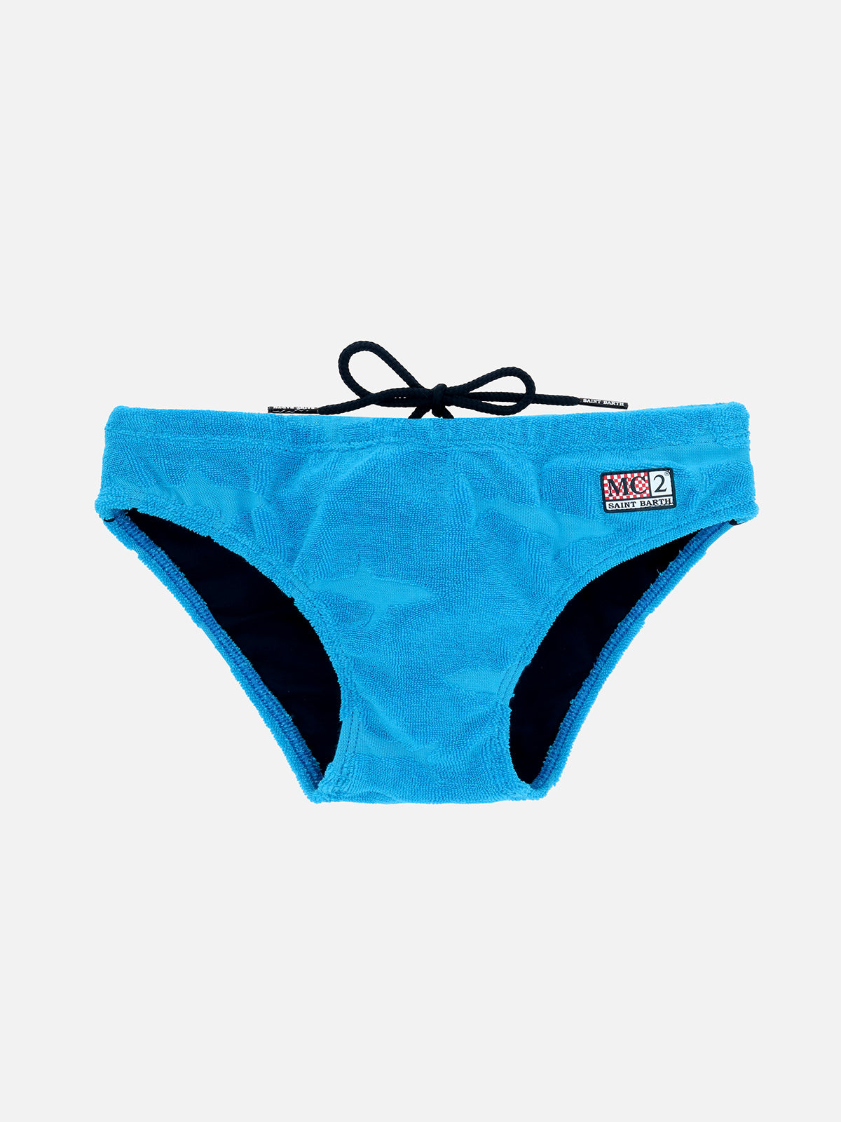 Slip da bagno Billy in spugna con lavorazione squali in rilievo