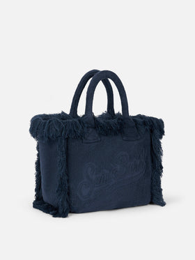 Colette Terry embossed navy blue handbag - MC2 Saint Barth