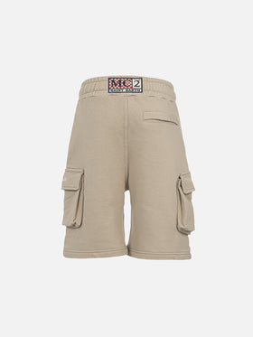 Boy beige cargo short pants Cargy - MC2 Saint Barth