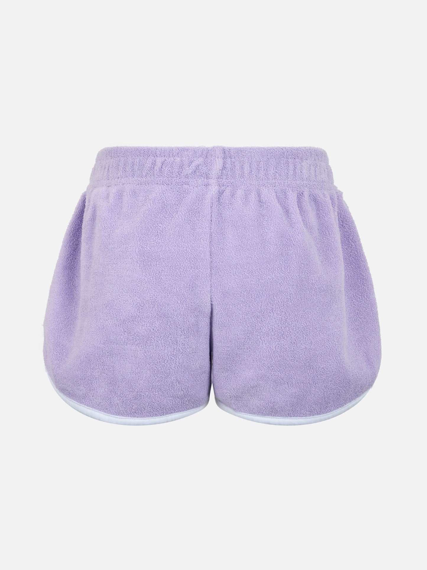 Girl lilac terry pull up shorts Curly - MC2 Saint Barth