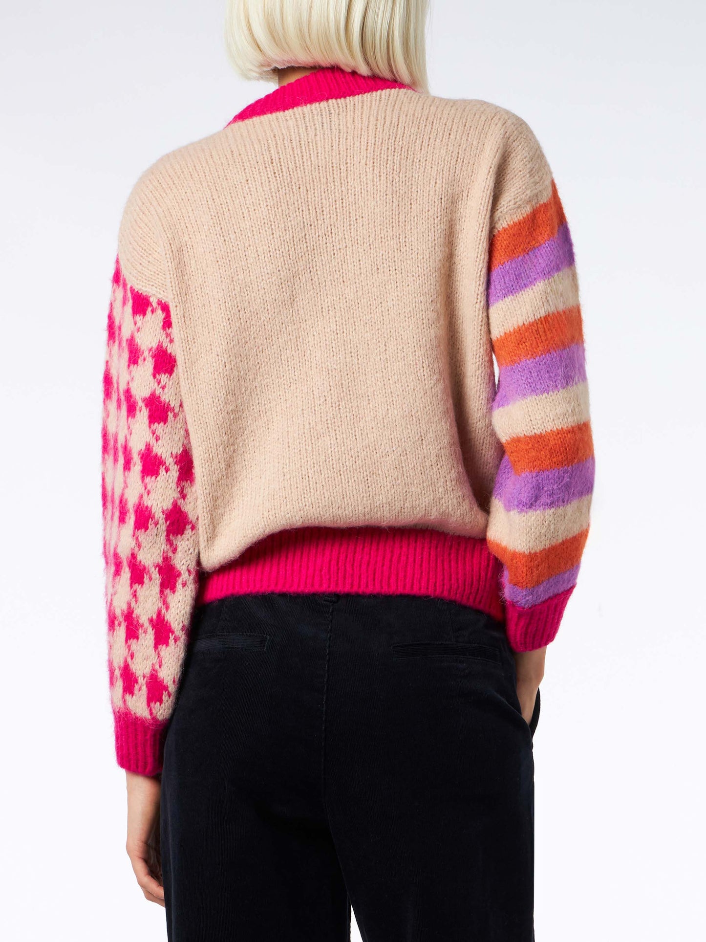 Woman boxy shape soft sweater with Ci penso embroidery - MC2 Saint Barth