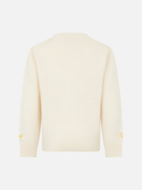 Boy crewneck sweater with The Simpson family jacquard | THE SIMPSONS SPECIAL EDITION - MC2 Saint Barth