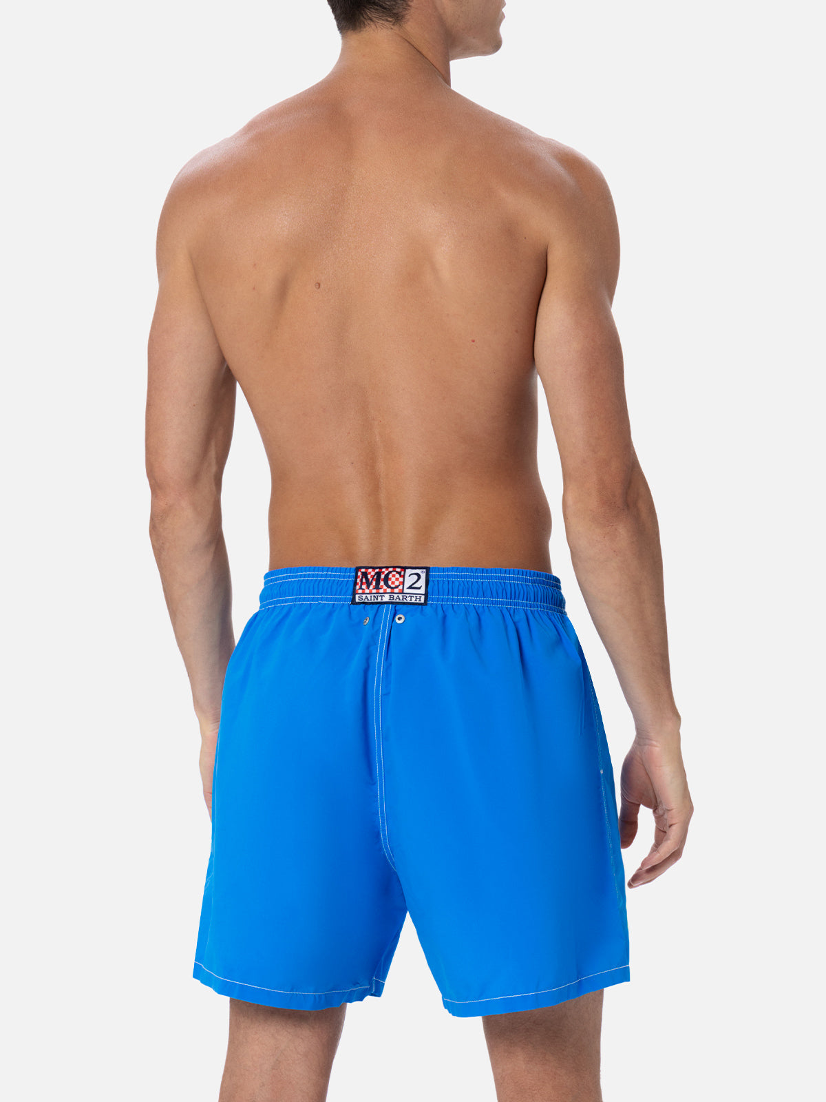 Man mid-length Gustavia swim-shorts with Cryptopuppets placed print| CRYPTOPUPPETS SPECIAL EDITION - MC2 Saint Barth