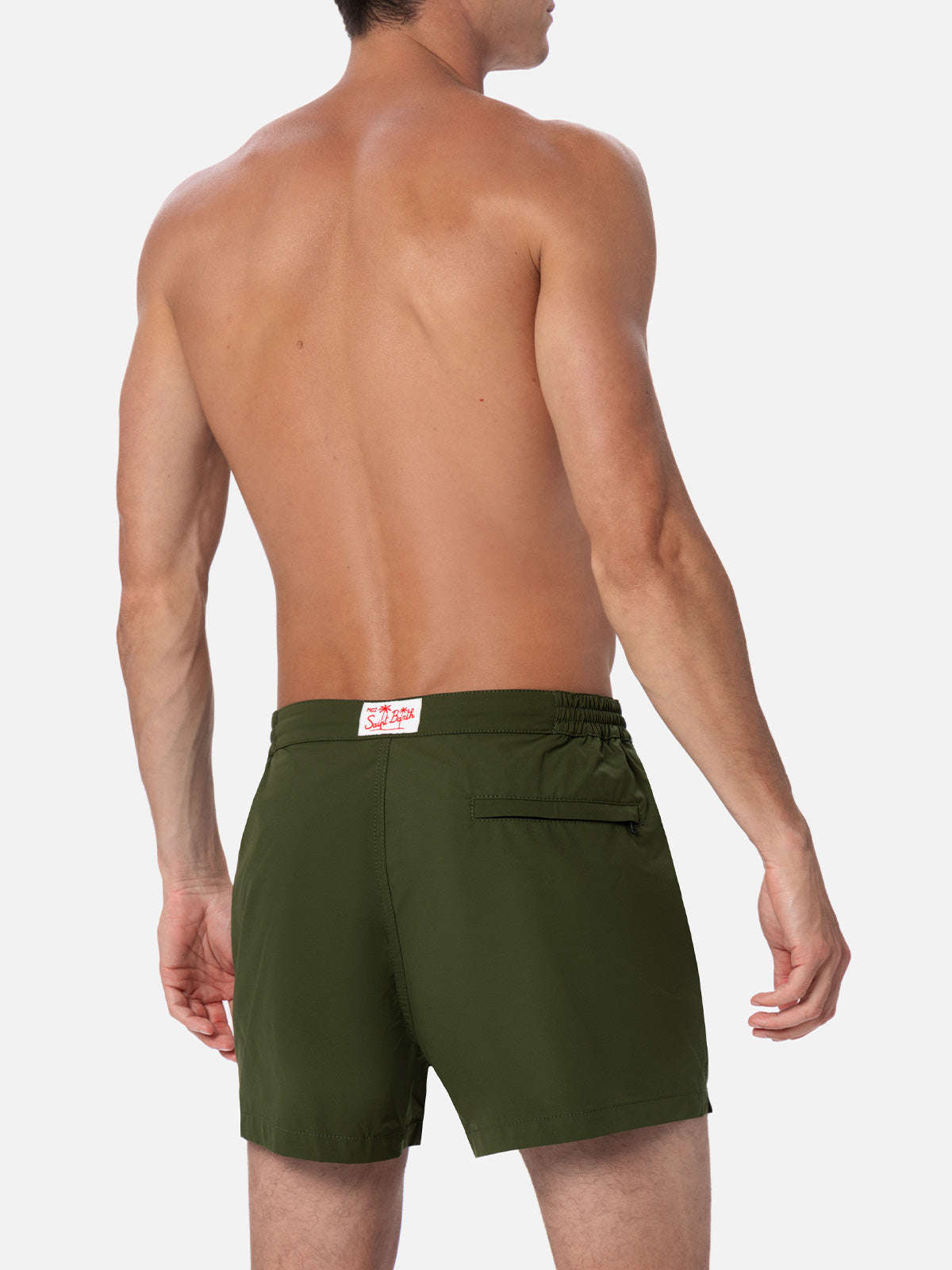 Man military green fitted cut swim shorts Harrys - MC2 Saint Barth