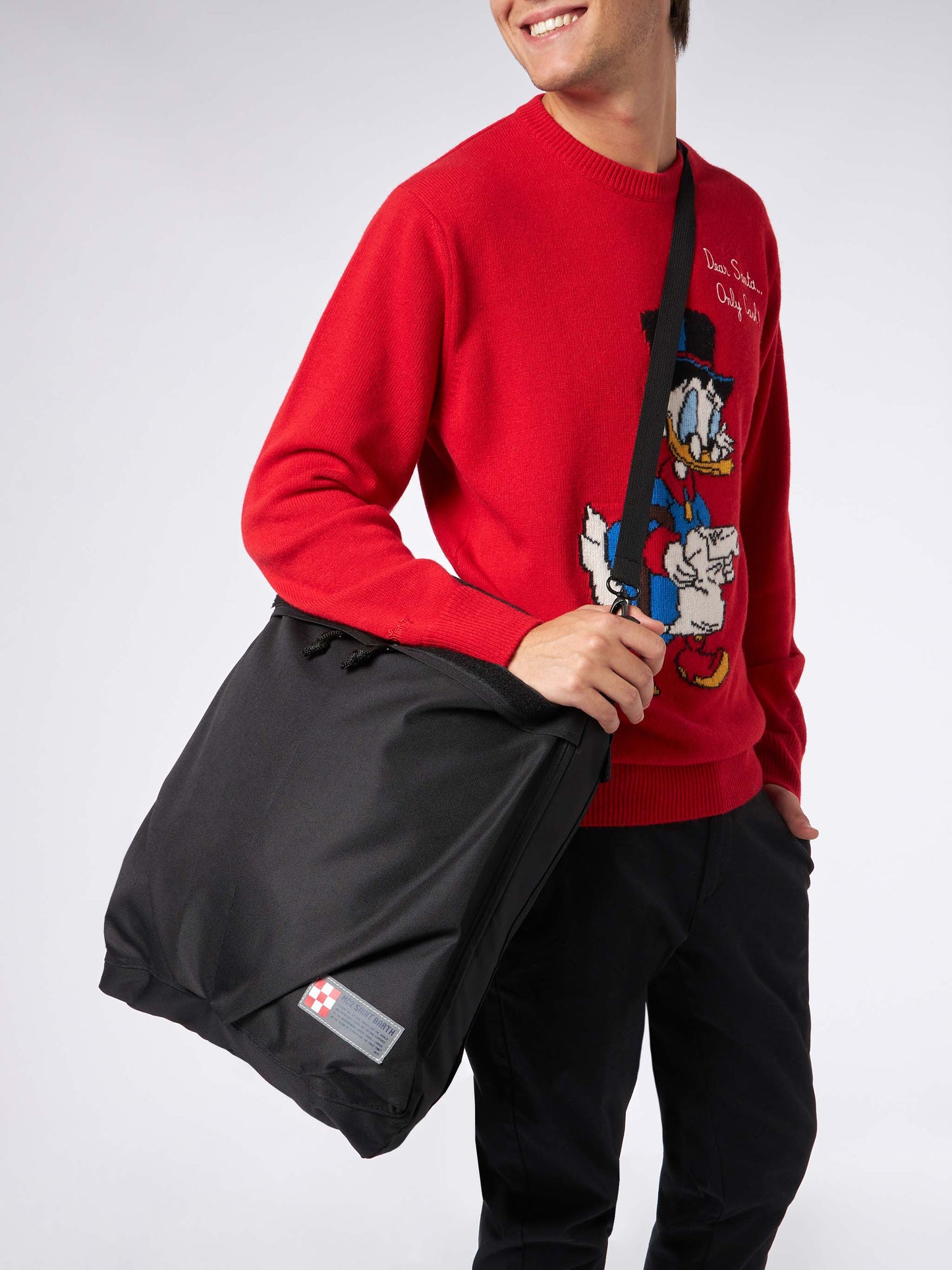 Black technic fabric backpack Helmut - MC2 Saint Barth