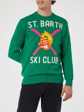 Man crewneck sweater with Crypto Ducky jacquard | CRYPTO PUPPETS SPECIAL EDITION - MC2 Saint Barth