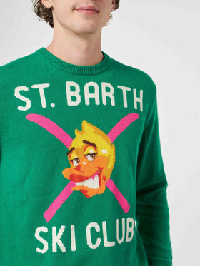 Man crewneck sweater with Crypto Ducky jacquard | CRYPTO PUPPETS SPECIAL EDITION - MC2 Saint Barth