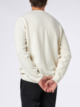 Man sweater with wolf print and I hate summer embroidery - MC2 Saint Barth