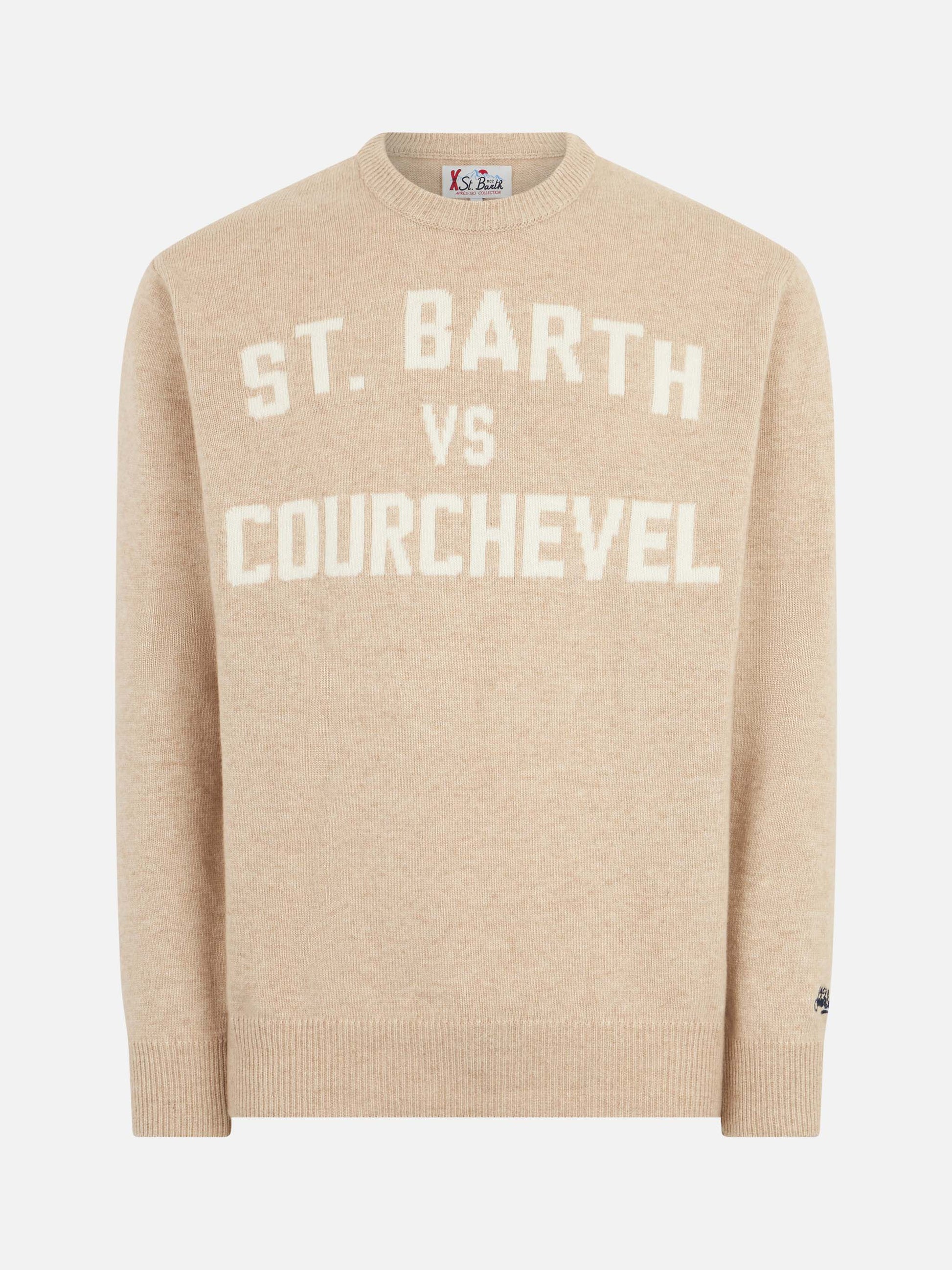 Man sweater with St. Barth VS Courchevel jacquard - MC2 Saint Barth