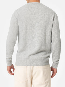 Man gray sweater Heron with Spritz glass - MC2 Saint Barth