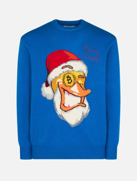 Man crewneck sweater with Crypto Ducky jacquard | CRYPTO PUPPETS SPECIAL EDITION - MC2 Saint Barth