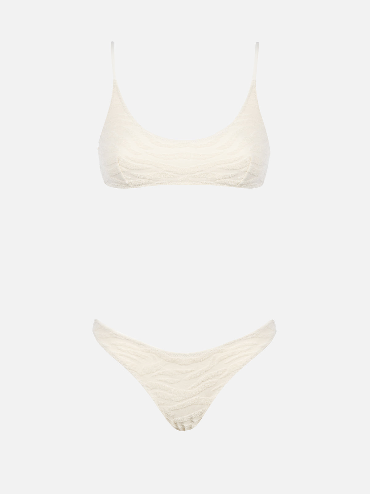 Woman zebra terry bralette bikini Judy Naomi