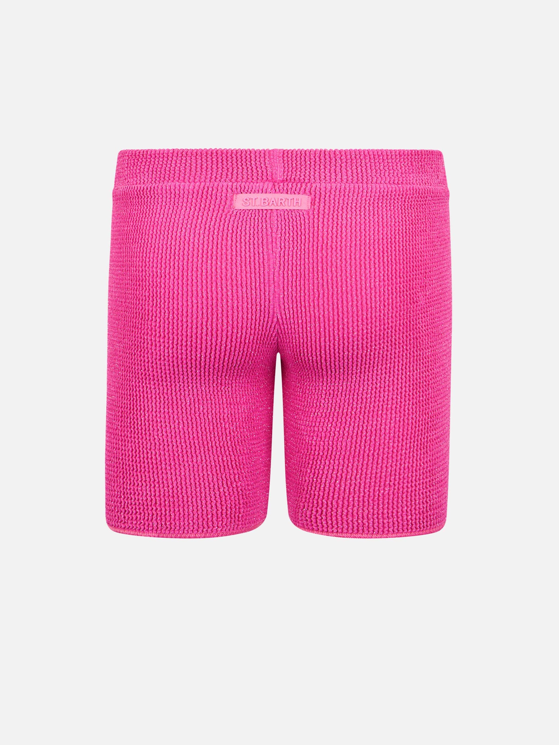 Girl pink crinkle shorts Kira W Jr - MC2 Saint Barth