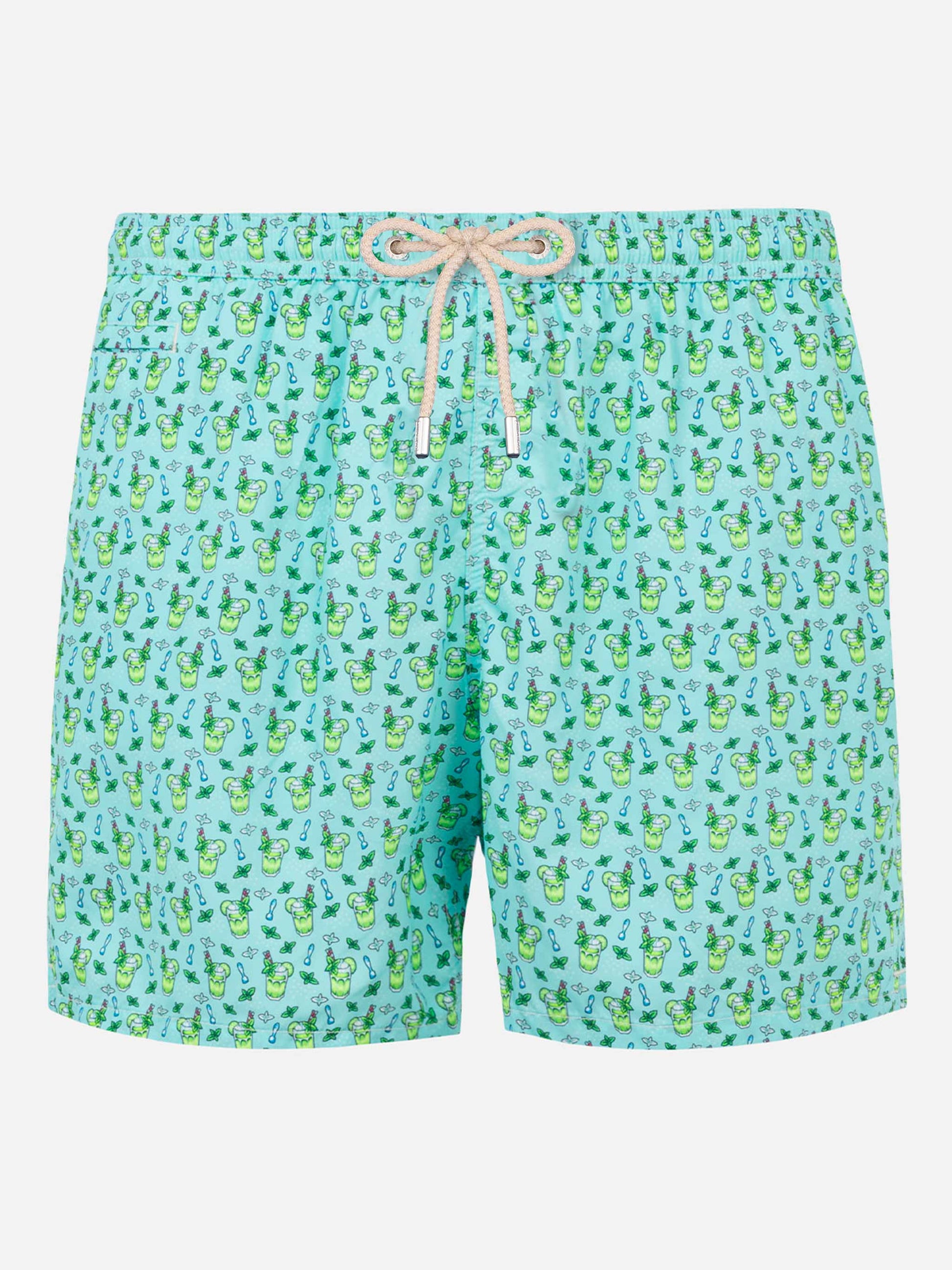 Man light fabric swim shorts with Mojito print - MC2 Saint Barth