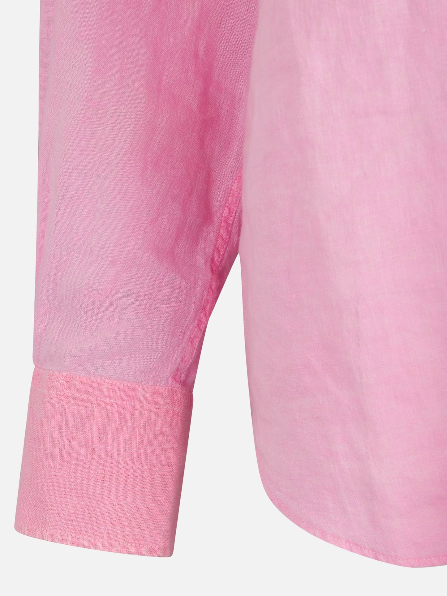 Man water color fluo pink linen Pamplona shirt - MC2 Saint Barth