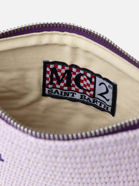 Pouch Parisienne in paglia lilla