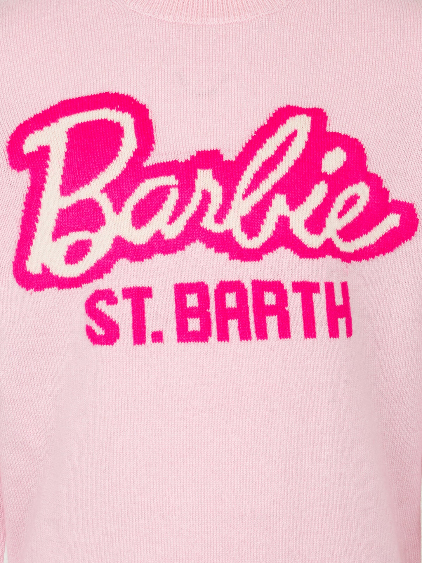 Maglione da bambina a girocollo rosa con stampa Barbie | EDIZIONE SPECIALE BARBIE