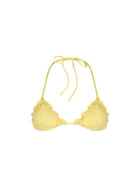 Woman seersucker classic triangle beach top Sagittarius - MC2 Saint Barth