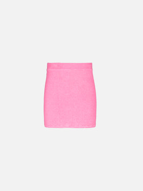 Girl crinkle pink skirt - MC2 Saint Barth