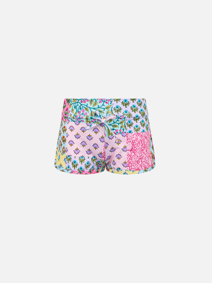 Mädchen-Strandshorts Coco mit Blumendruck