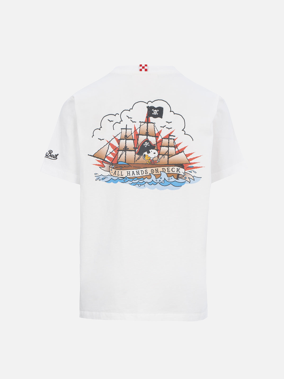Boy cotton t-shirt with Snoopy print and St. Barth Pirate embroidery | SNOOPY PEANUTS SPECIAL EDITION - MC2 Saint Barth