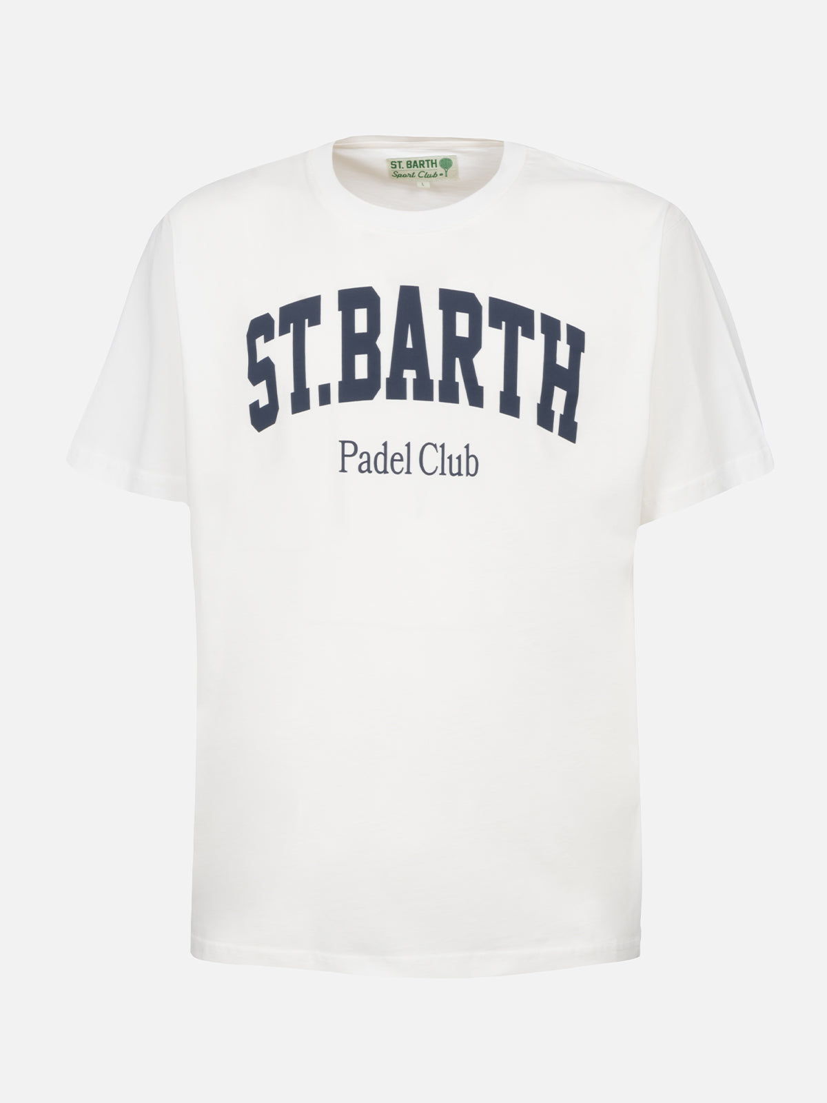Man cotton t-shirt with St. Barth Padel Club placed print - MC2 Saint Barth