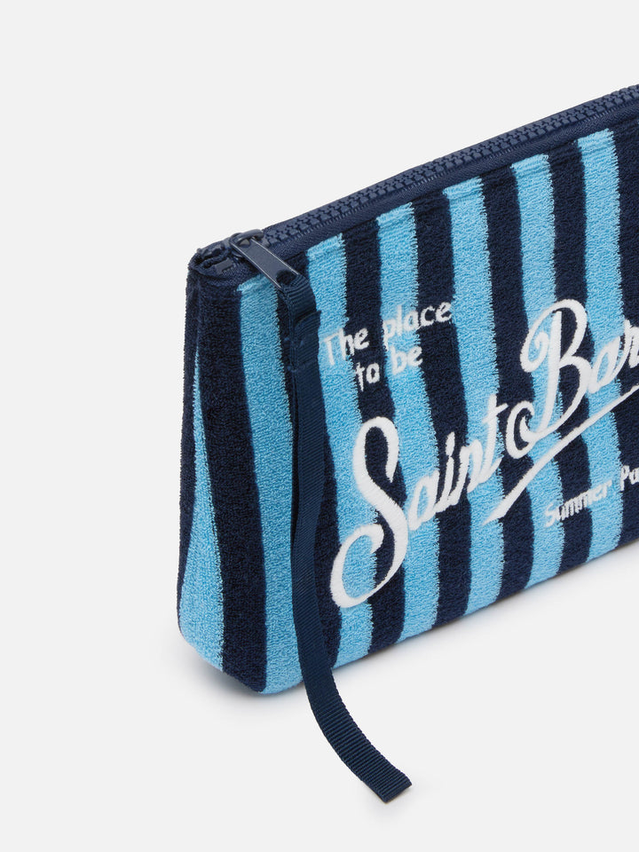 Pochette Aline in spugna con motivo a righe