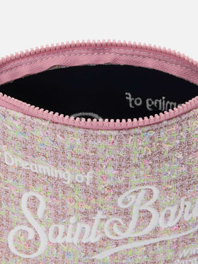 Pochette Aline Tweed lurex rosa