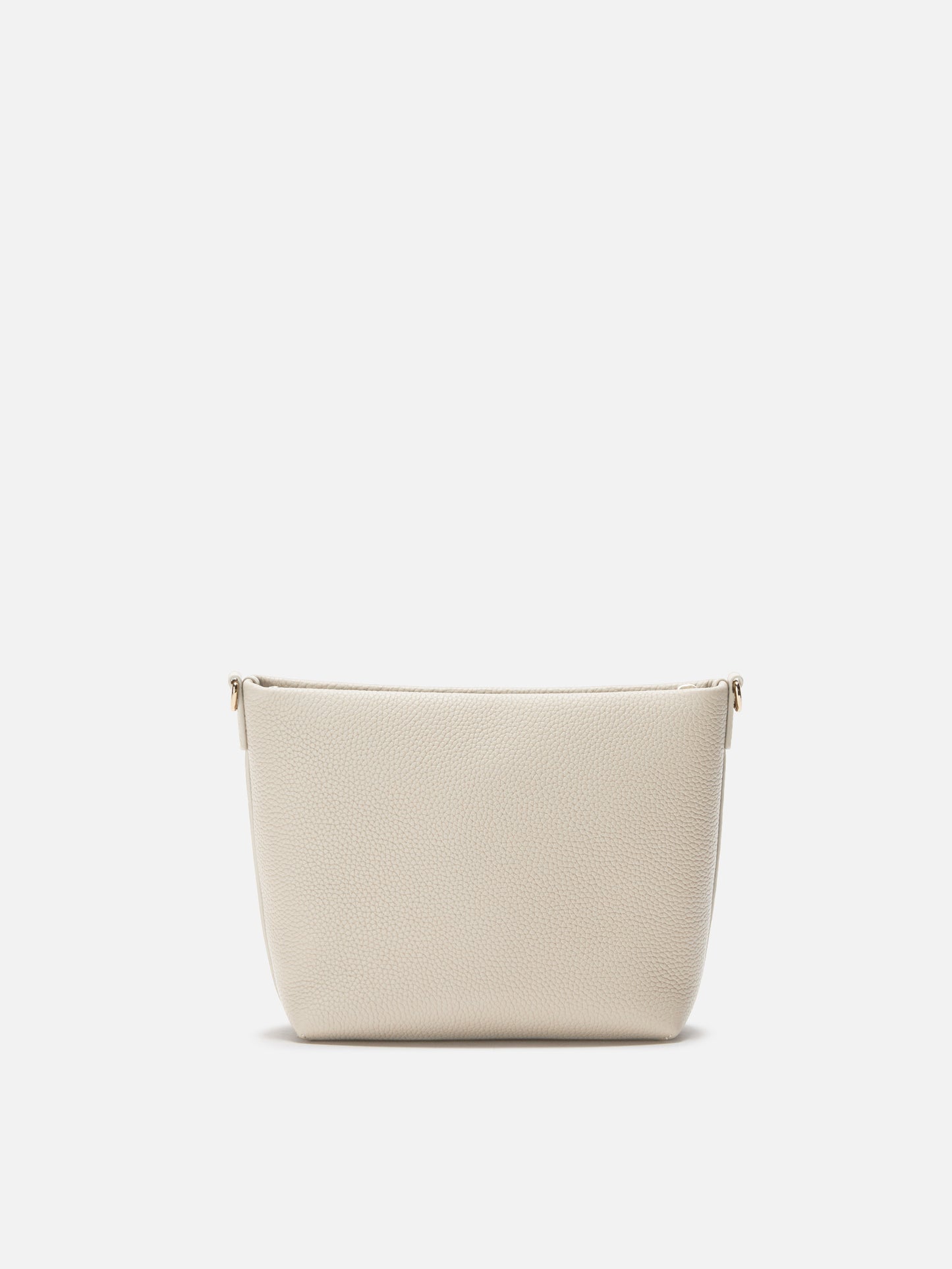 Aline Shoulder Bag in hammered leather white
