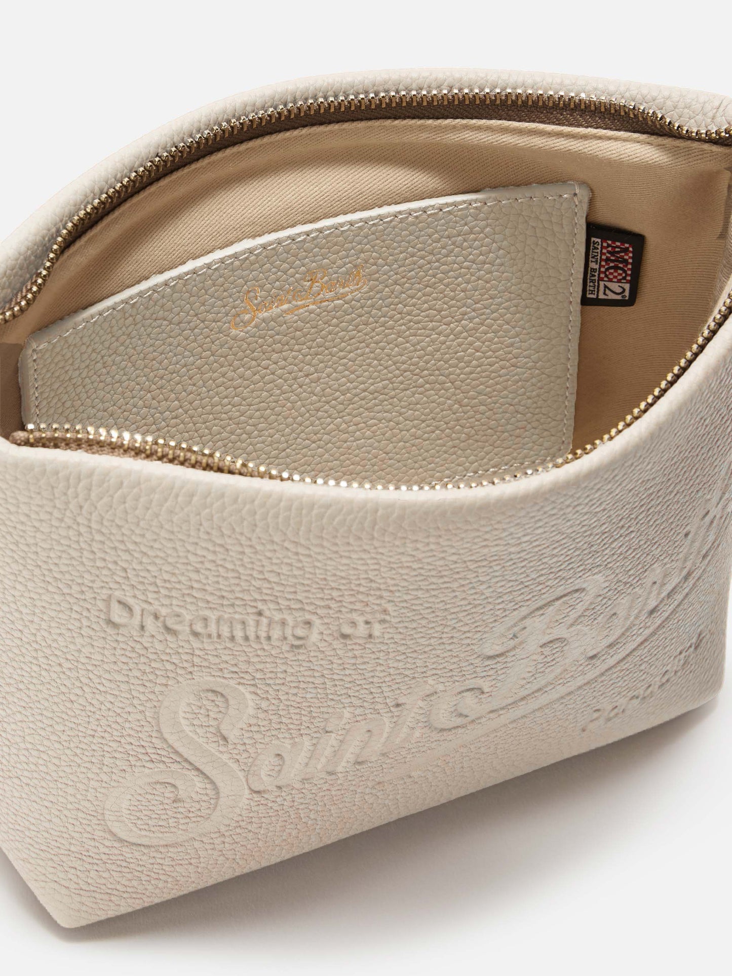 Aline Shoulder Bag in hammered leather white