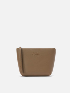 Aline Pouch in brown leather