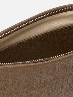 Aline Pouch in brown leather