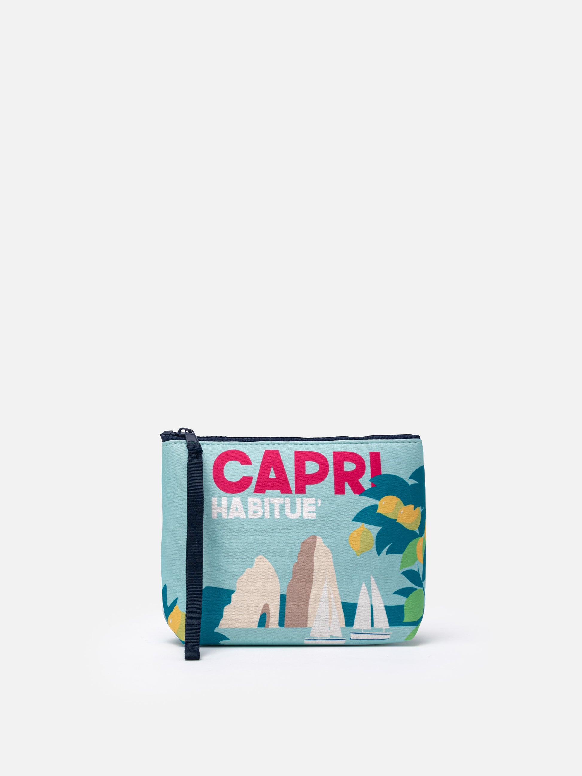 Aline scuba pochette with Capri postcard print - MC2 Saint Barth