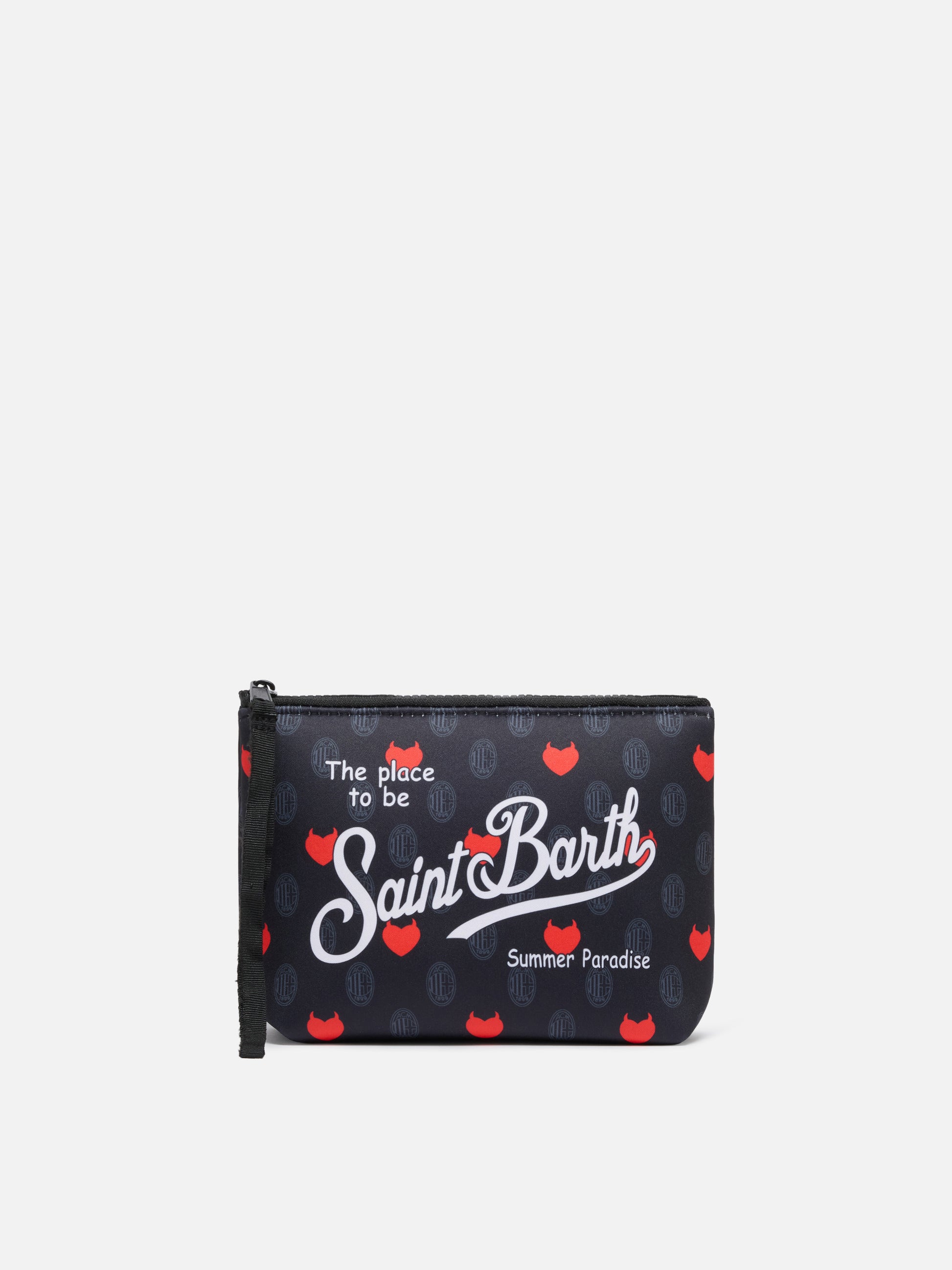 Aline scuba pochette with Milan print | AC MILAN SPECIAL EDITION - MC2 Saint Barth