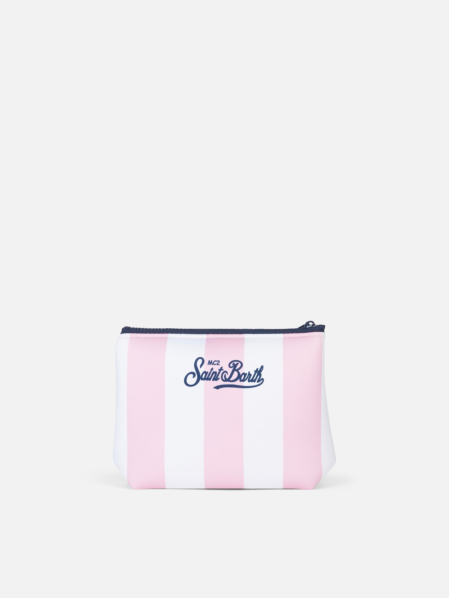 Pochette Aline in scuba a righe rosa Miami