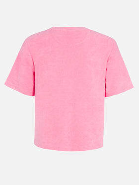 Aleja pink terry cotton t-shirt - MC2 Saint Barth