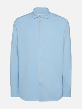 Amalfi light blue jersey piquet shirt - MC2 Saint Barth