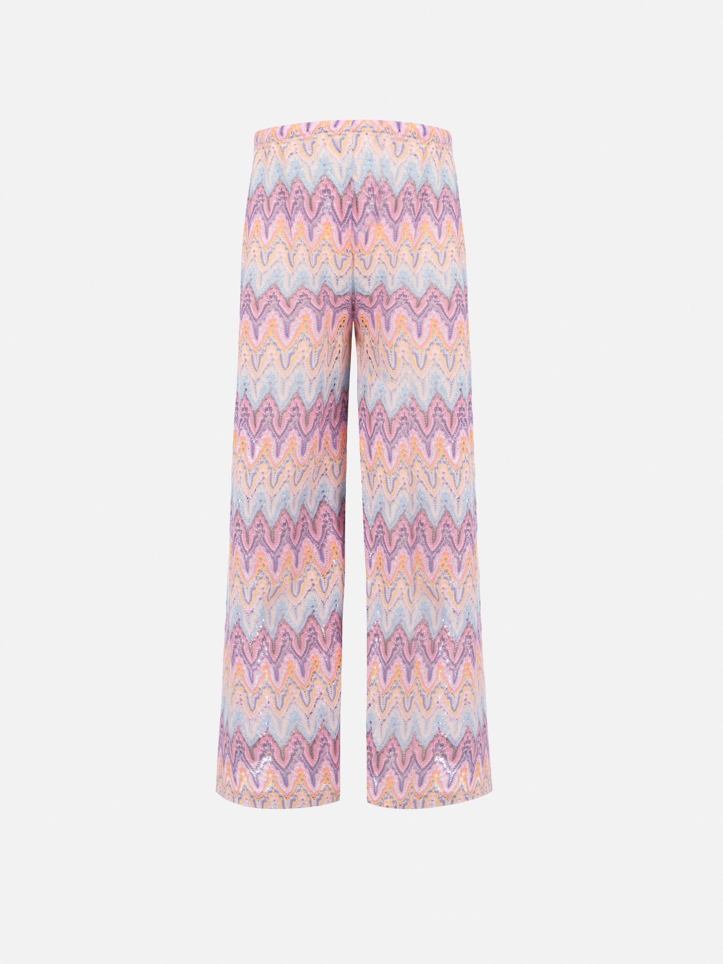 Amalia Jr raschel knit wide-leg pink trousers - MC2 Saint Barth