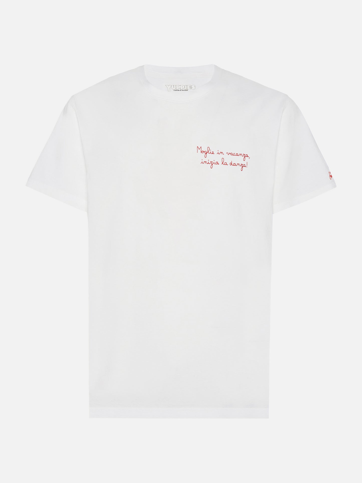 Cotton t-shirt Arnott with Moglie in vacanza... embroidery | YUPPIES SPECIAL EDITION