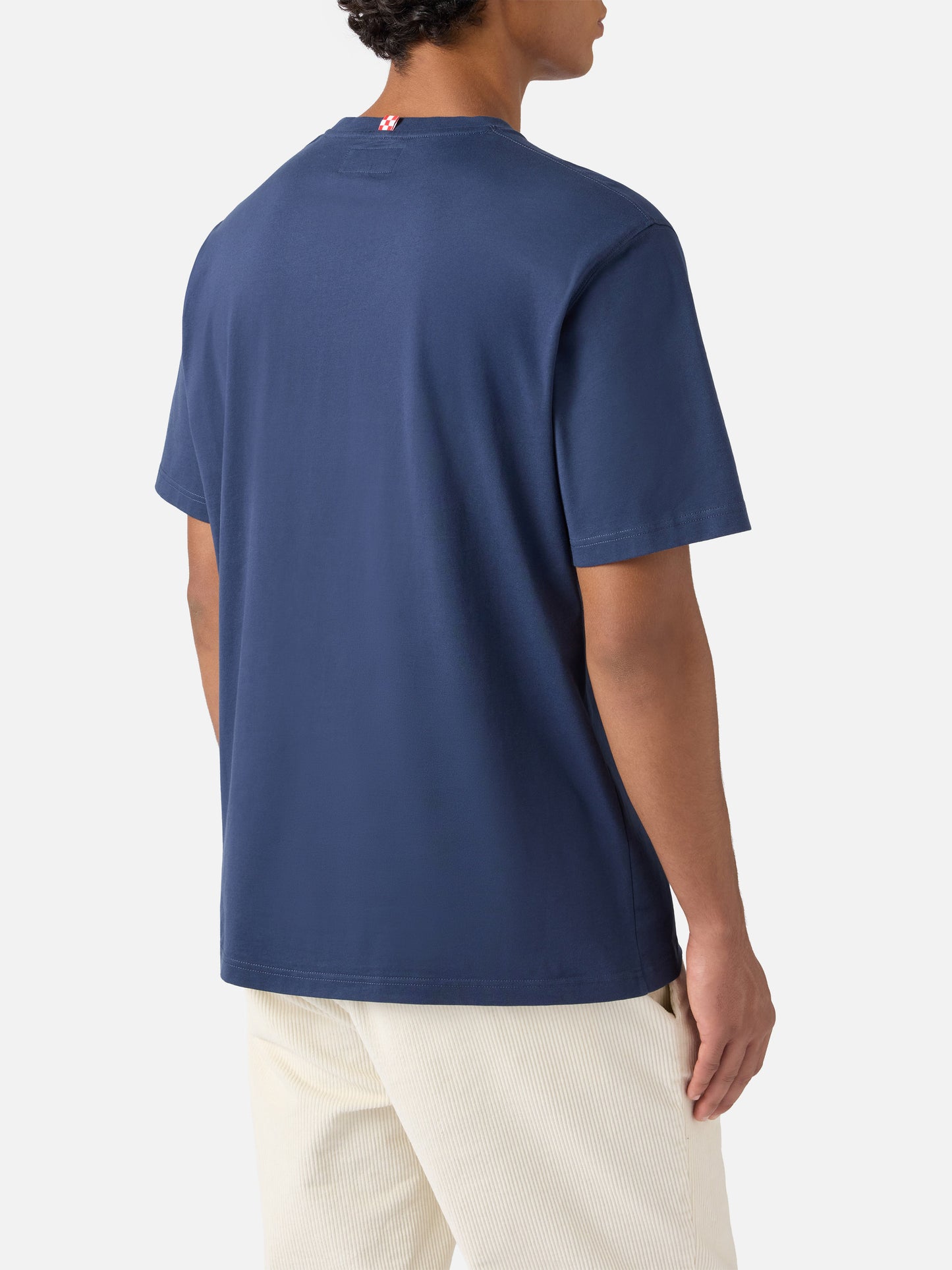 Arnott cotton T-shirt in blue with Snoopy My life is complicated embroidery | PEANUTS SPECIAL EDITION