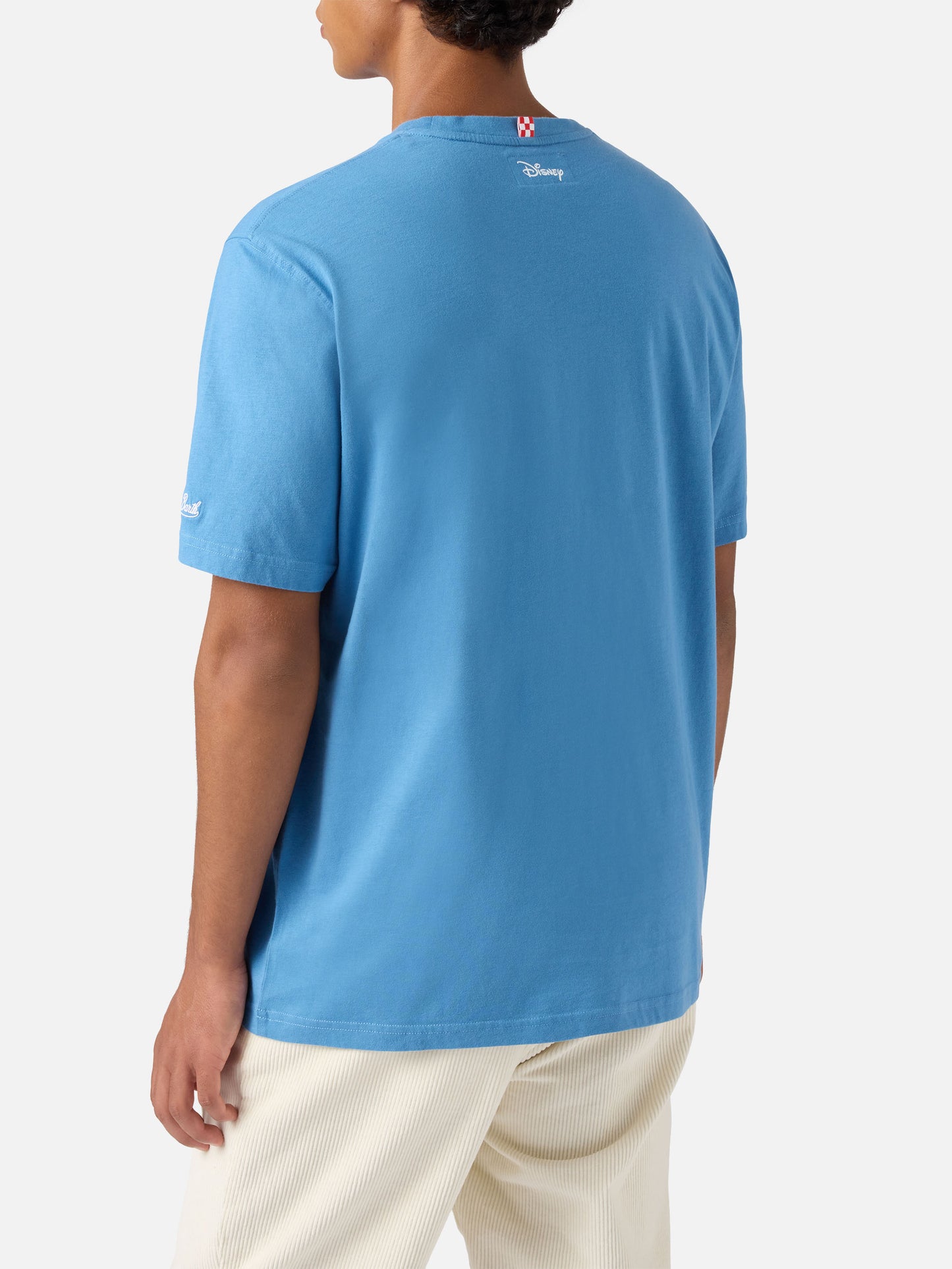 Arnott cotton T-shirt in air force blue with Scrooge McDuck Problem Solver embroidery | DISNEY SPECIAL EDITION