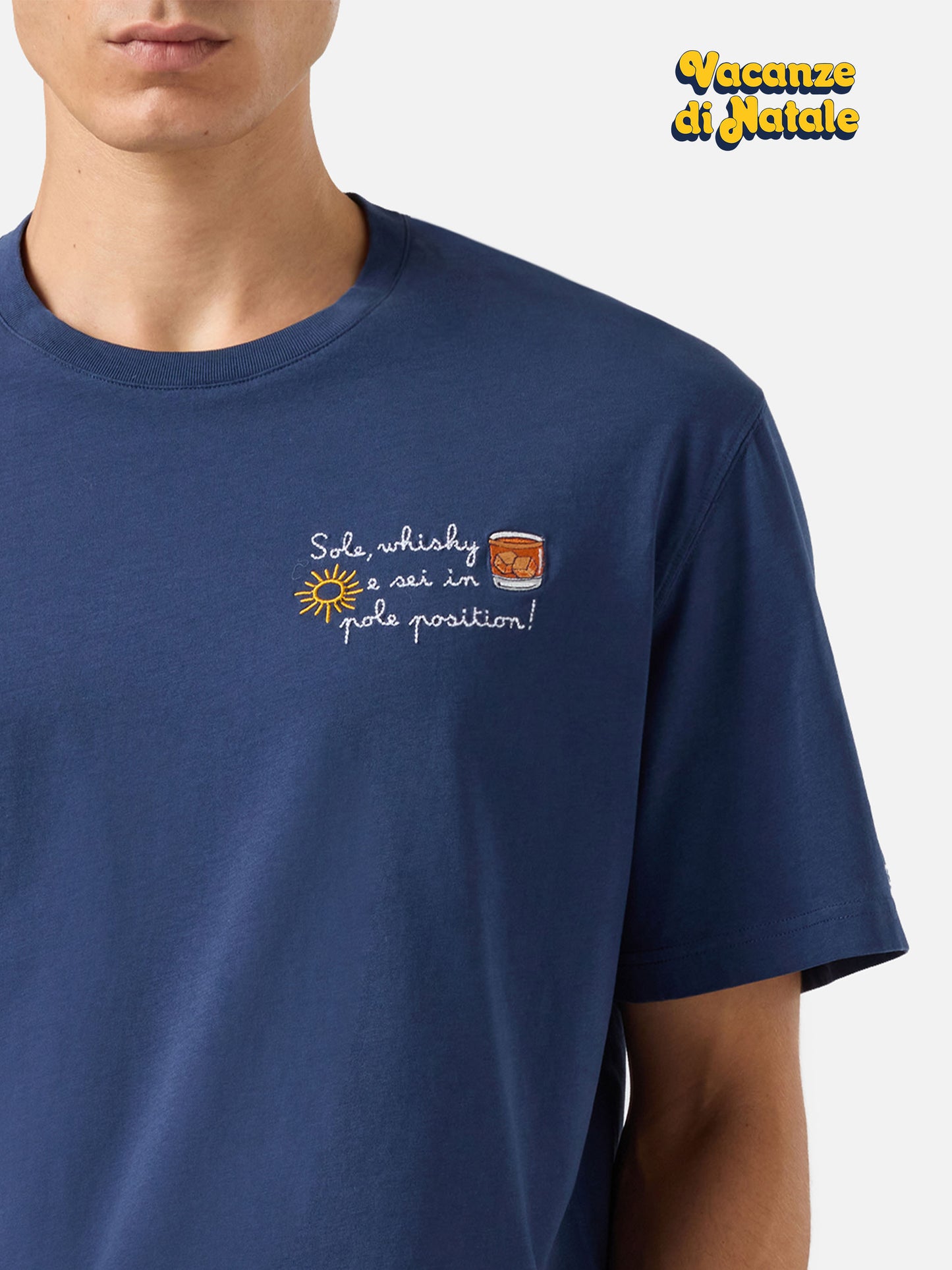 Winter-Baumwoll-T-Shirt Arnott Warm mit Sohle, wishy e sei in pole position! Stickerei | VACANZE DI NATALE SPECIAL EDITION